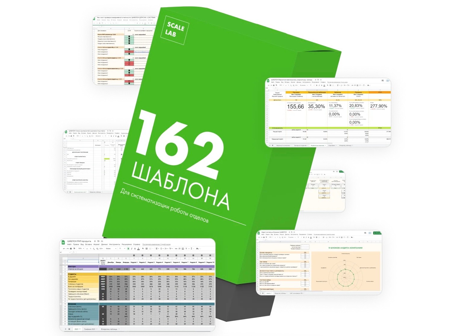 162 шаблона для систематизации работы отделов